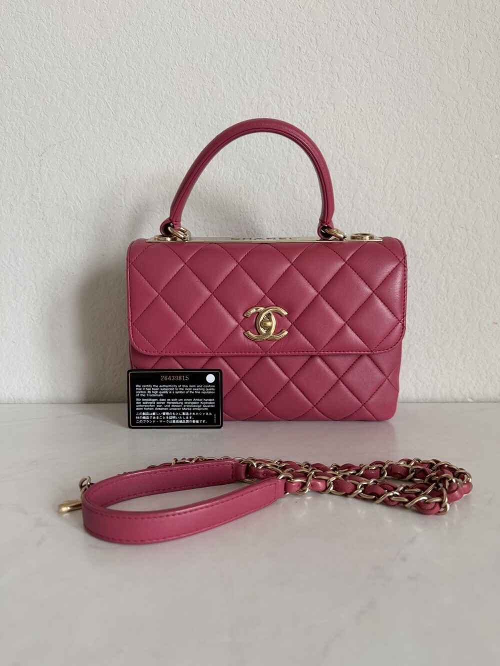 Pink Chanel Trendy Cc Top Handle Bag #311465C27B
